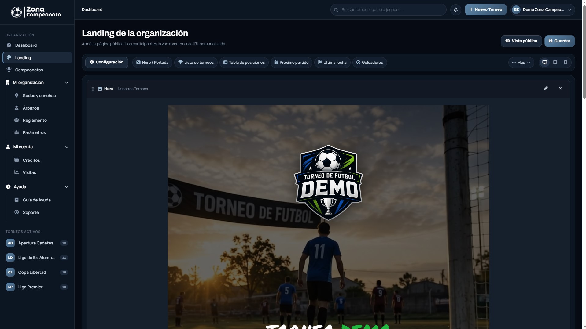 Sidebar con grupos colapsables
