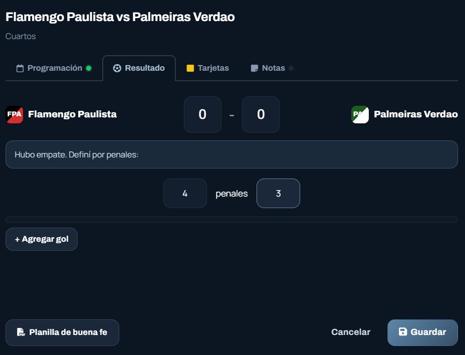 Definición por penales