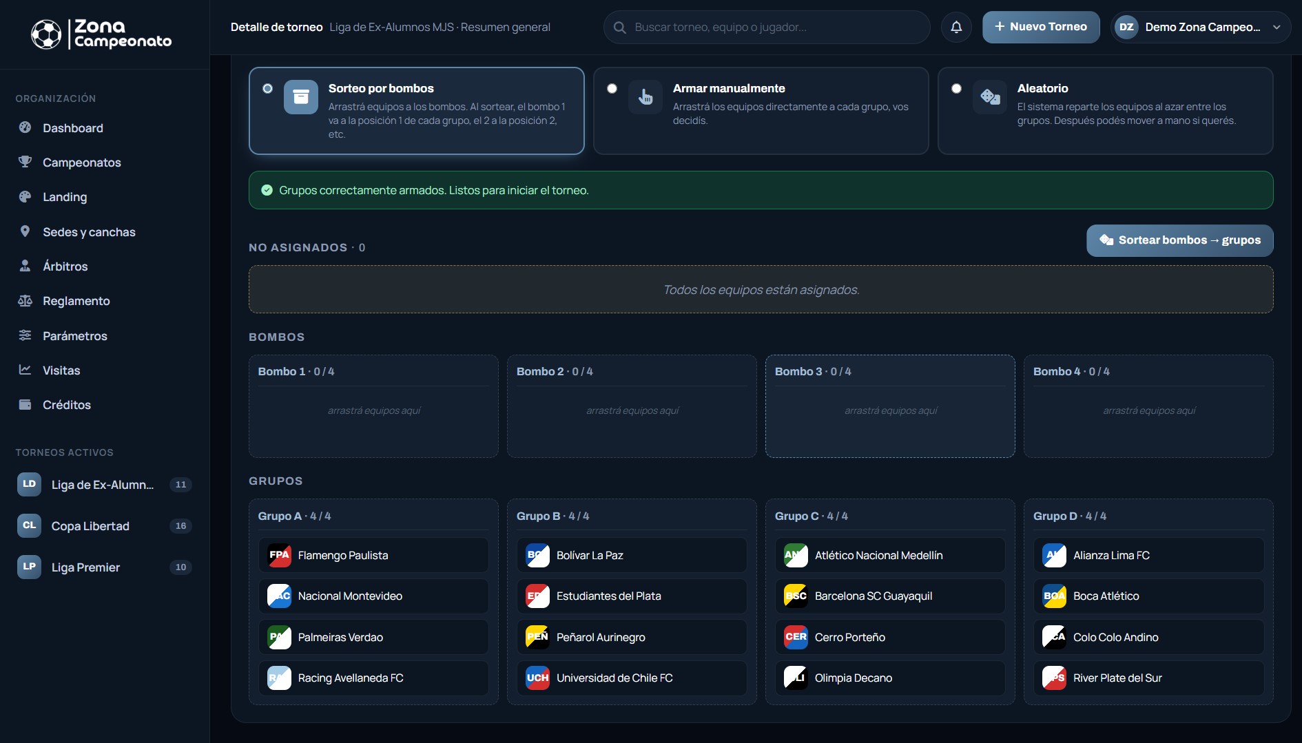Sorteo por bombos